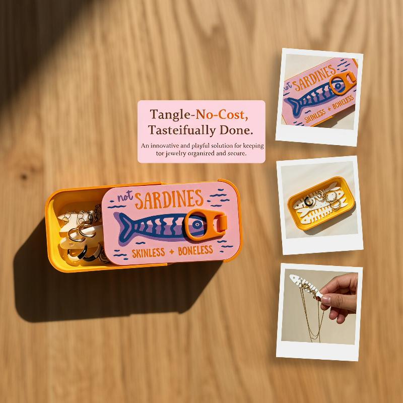 Sardine Tin Jewelry Box 3D Pri - Tin Container Lid ulasan dan harga