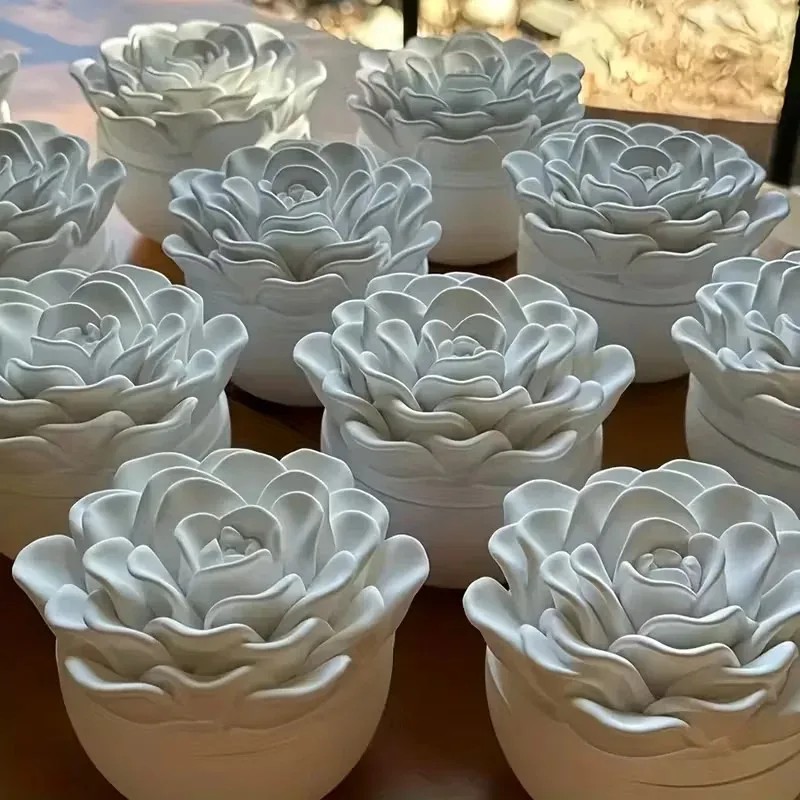 top quality 3d rose flower can - Candle Making Jars With Lids ulasan dan harga