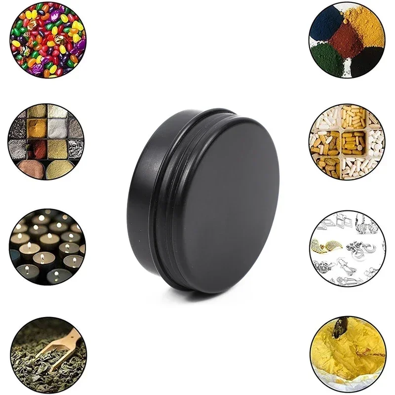 50Pcs Black Empty Candle Jars  - Tin Container Lid ulasan dan harga