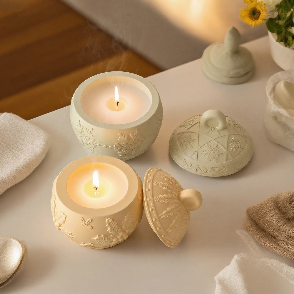 New Silicone Candle Jar Mold 3 - Candle Making Jars With Lids ulasan dan harga