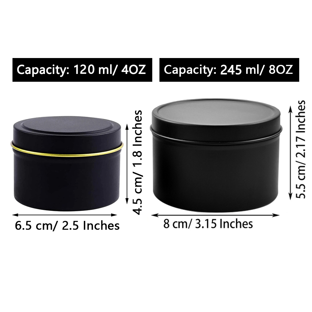 4oz/ 8oz Candle tins with lids - Candle Making Jars With Lids ulasan dan harga