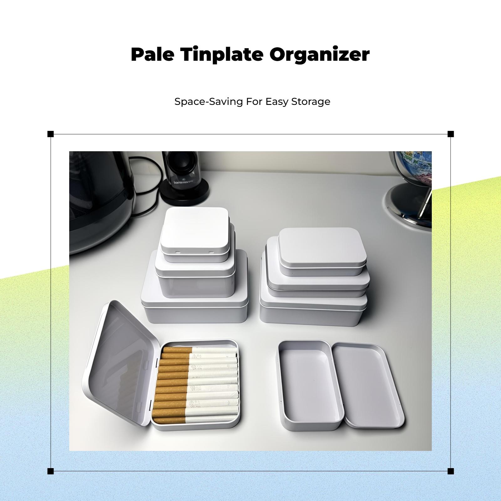 Cream Tin Metal Storage Box Se - Tin Container Lid ulasan dan harga