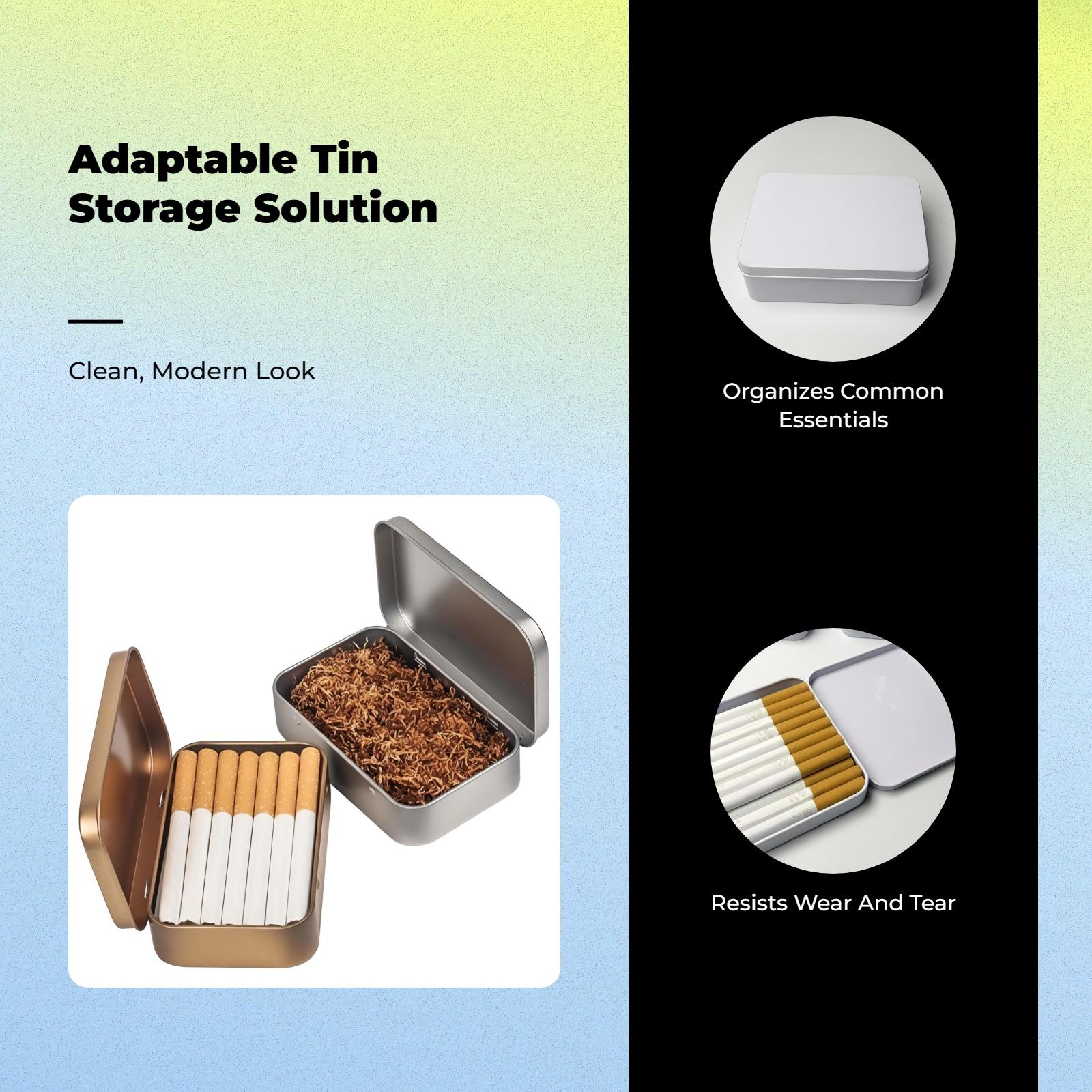 Cream Tin Metal Storage Box Se - Tin Container Lid ulasan dan harga