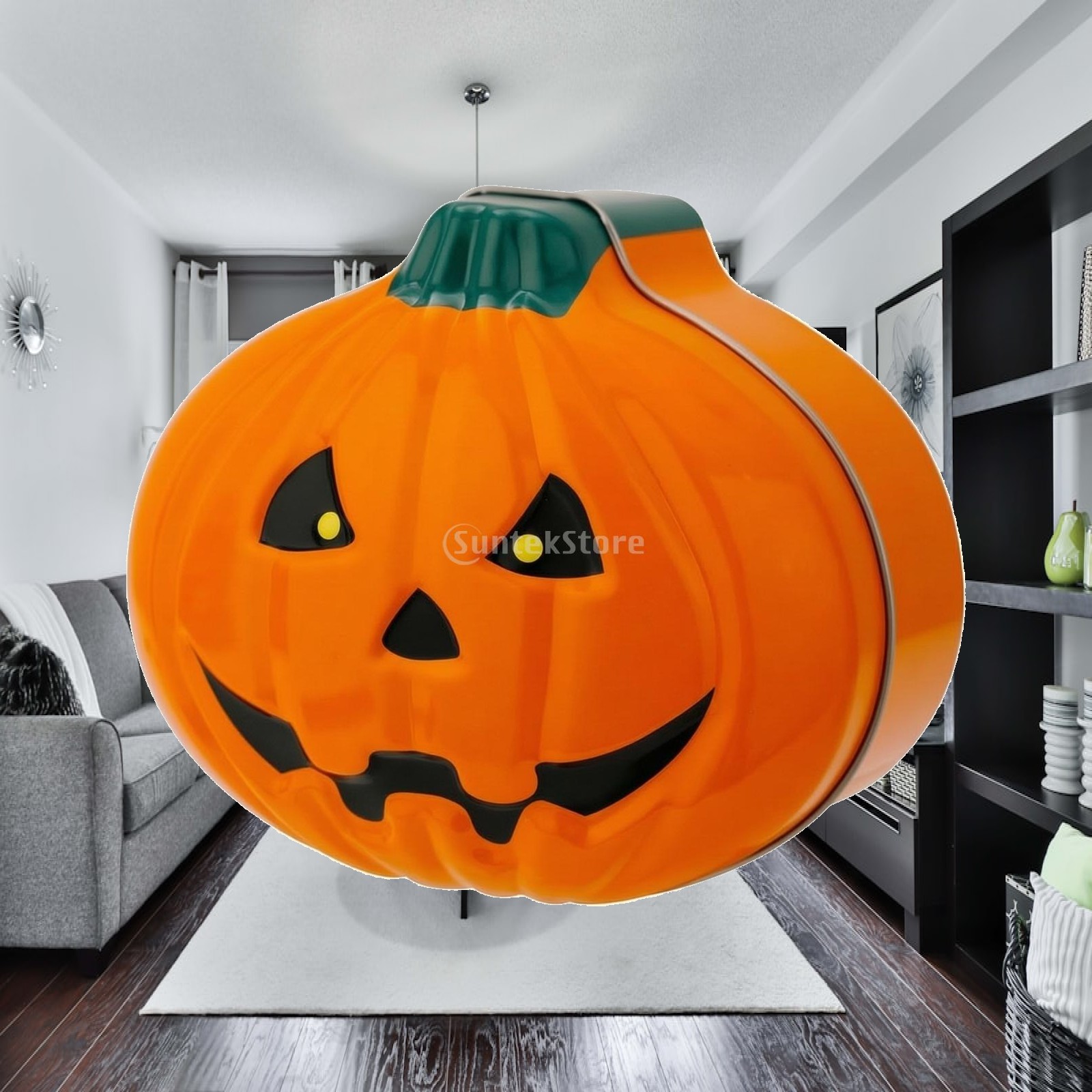 3D Jack-O'-Lantern Tin Caniste - Tin Container Lid ulasan dan harga