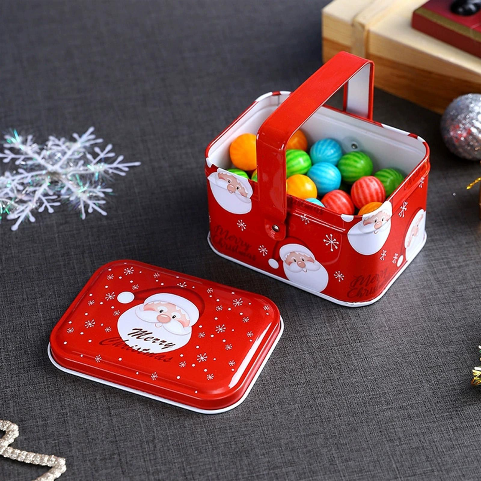 Christmas Cookie Tins Metal Sa - Tin Container Lid ulasan dan harga