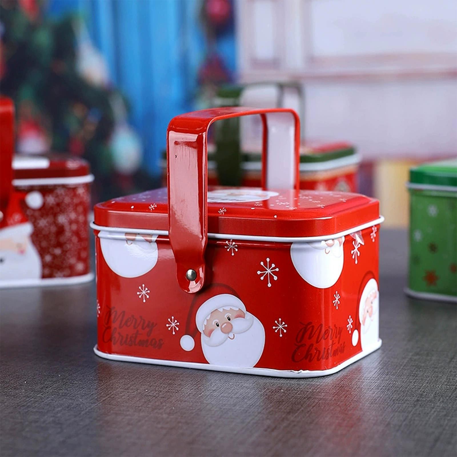 Christmas Cookie Tins Metal Sa - Tin Container Lid ulasan dan harga
