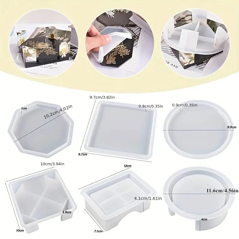 Coaster Resin Molds Set Includ - Candle Making Jars With Lids ulasan dan harga