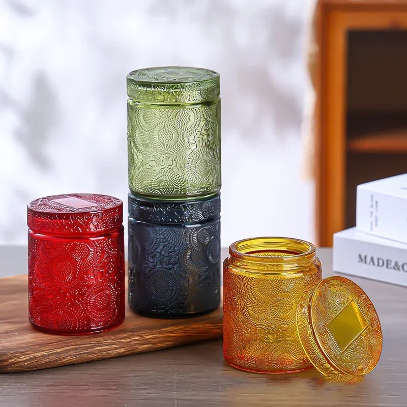 1pc Empty Glass Candle Cup Sto - Candle Making Jars With Lids ulasan dan harga